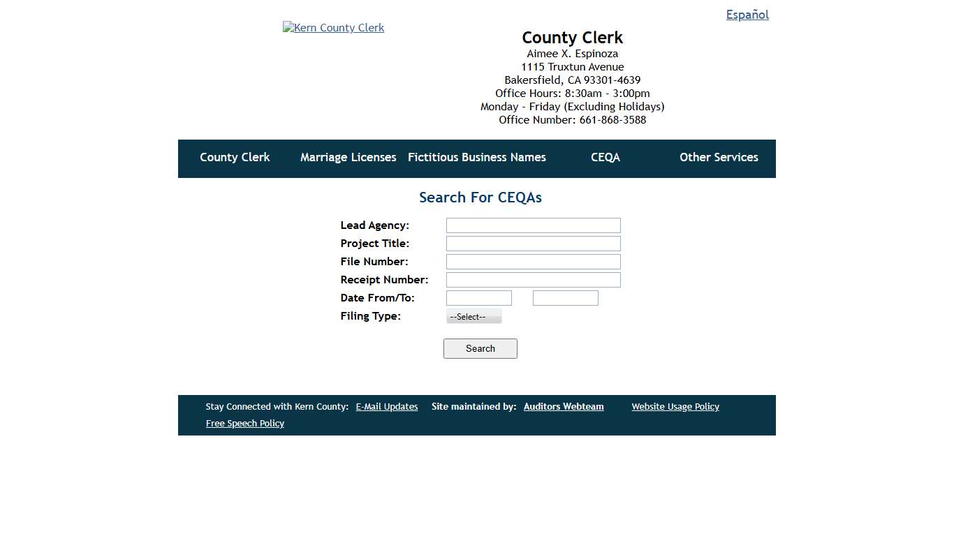 County Clerk ♦ Filings