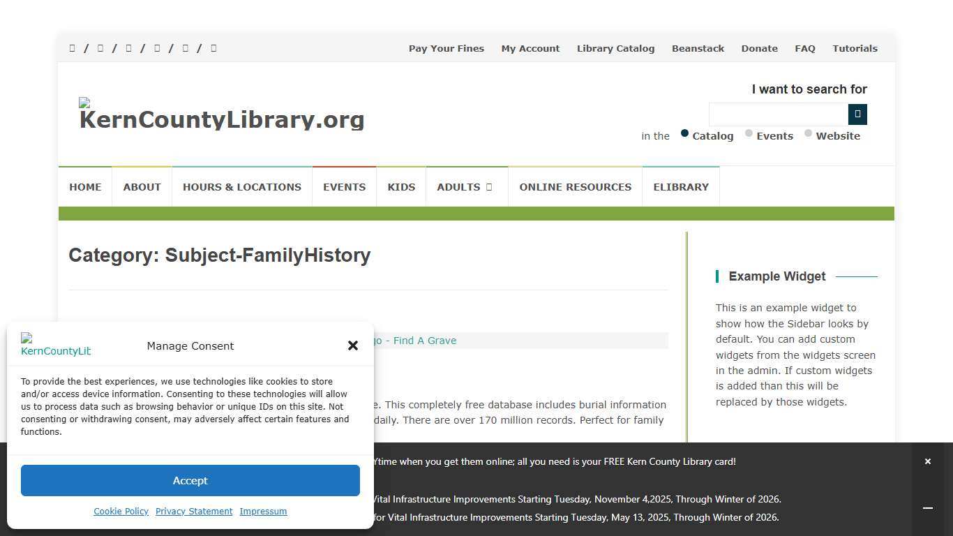 Subject-FamilyHistory – KernCountyLibrary.org